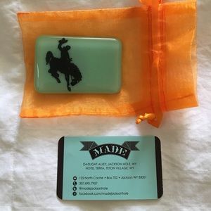 Glass rodeo belt buckle